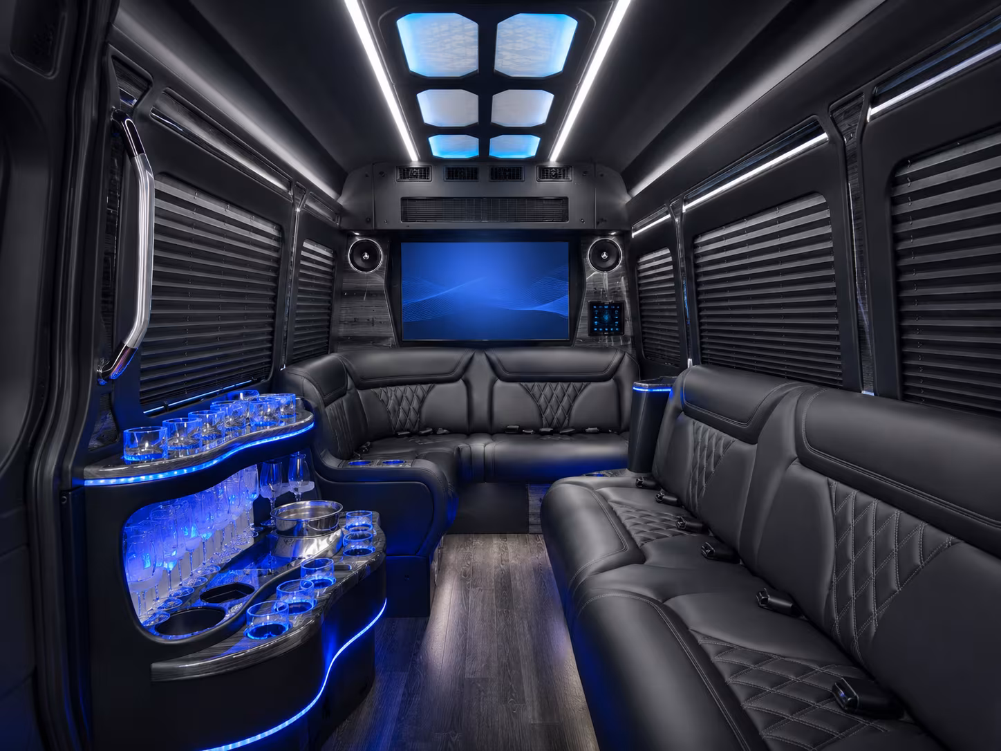 killeen 50 passenger party bus interior